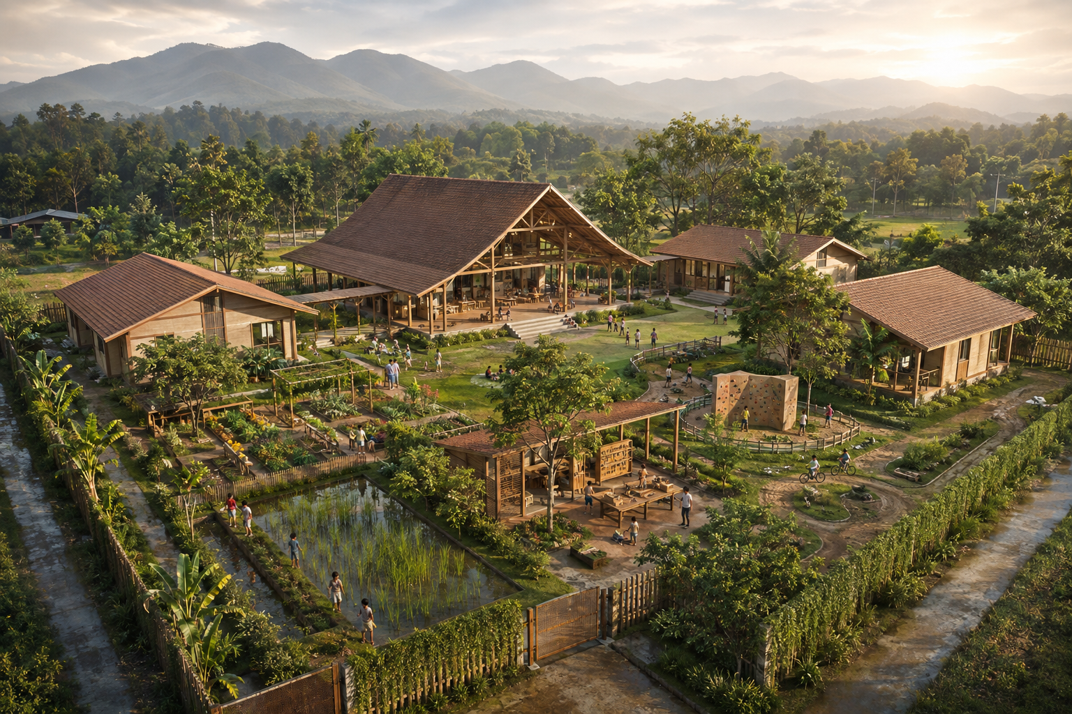 Architectural concept of the future Foundry learning community in Chiang Mai